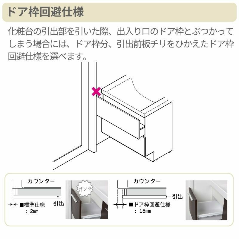 洗面台 LIXIL/INAX Crevi クレヴィ 奥行500タイプ 化粧台本体 間口W1000mm フルスライドタイプ タッチレス水栓 一般地仕様 RBFH-1005JY-A リフォーム DIY 5枚目