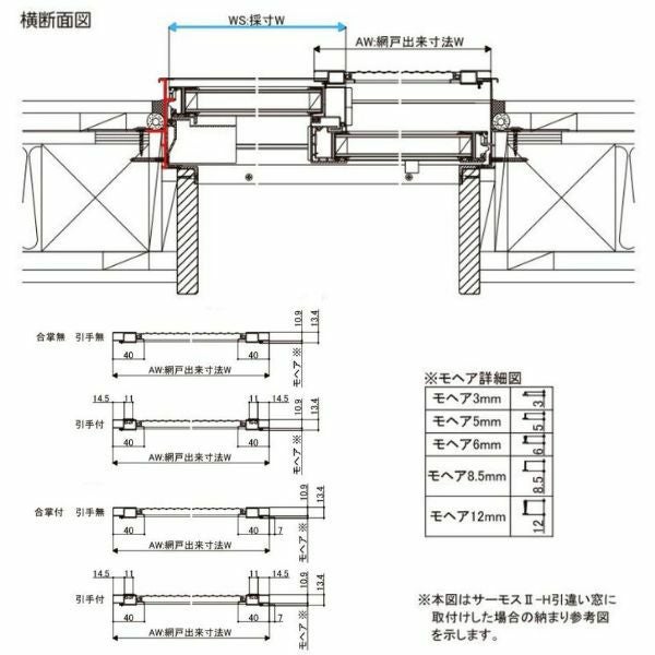 リフォーム網戸 1枚あたり採寸W791-1050×採寸H1969-2348mm 引違い網戸 標準タイプ 窓/テラスサイズ 3/4枚建用 2枚セット リクシル純正品 オーダーサイズ DIY 16枚目