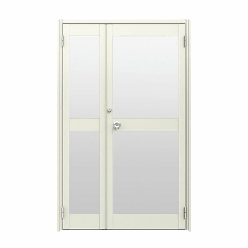 クリエラガラスドアPG 内付型 三方枠仕様 特注 W778～1827×H1901～2326mm オーダーサイズ 店舗ドア 親子ドア 中桟付仕様 複層ガラス LIXIL リクシル DIY