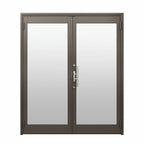 クリエラガラスドアPG 内付型 三方枠仕様 特注 W1057～1827×H1901～2326mm オーダーサイズ 店舗ドア 両開き 片把手 1枚ガラス仕様 複層ガラス LIXIL リクシル