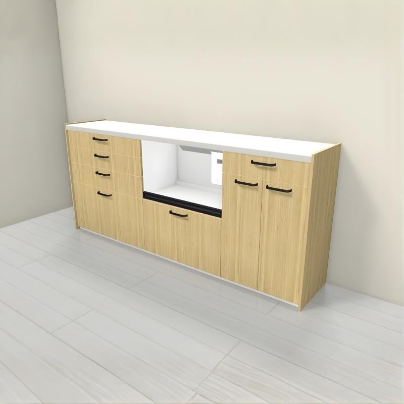 26年新モデル カップボード シエラ 間口225cm(90+75+60cm) ハイフロアキャビネット 壁付け型 カウンター高さ99cm 奥行45cm W2250mm グループ1 LIXIL リクシル 食器棚 ロータイプ キッチン収納 キッチンボード セミオーダー 施主支給 リフォーム DIY