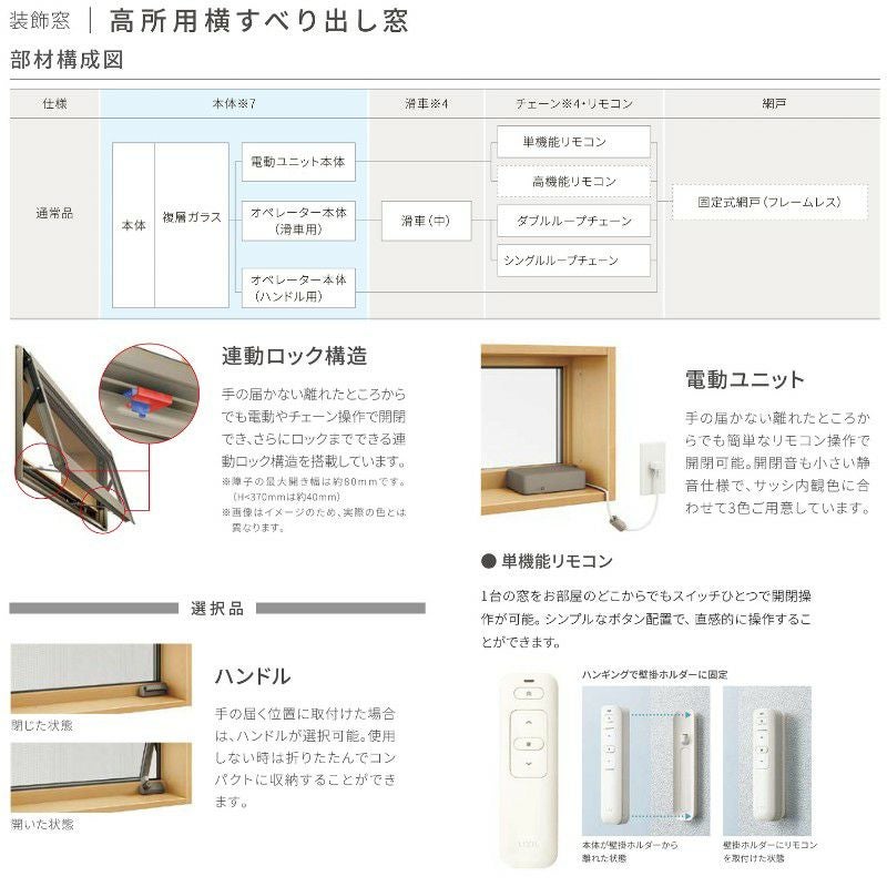 高所用横すべり出し窓 16505 サーモス2-H W1690×H570 mm 複層ガラス 樹脂アルミ複合サッシ 装飾窓 横すべり出し LIXIL リクシル