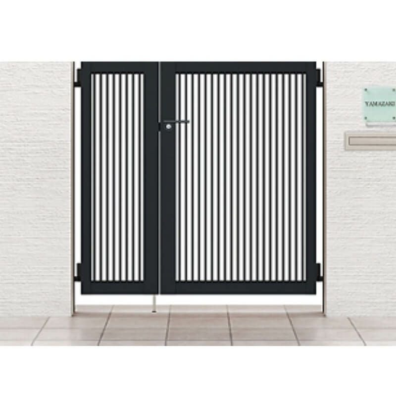 開き門扉AB TR2型 親子仕様 柱使用 呼称04･08-10 扉寸法W1200(400+800)×H1000mm リクシル LIXIL 開き門扉 おしゃれ シンプル リフォーム