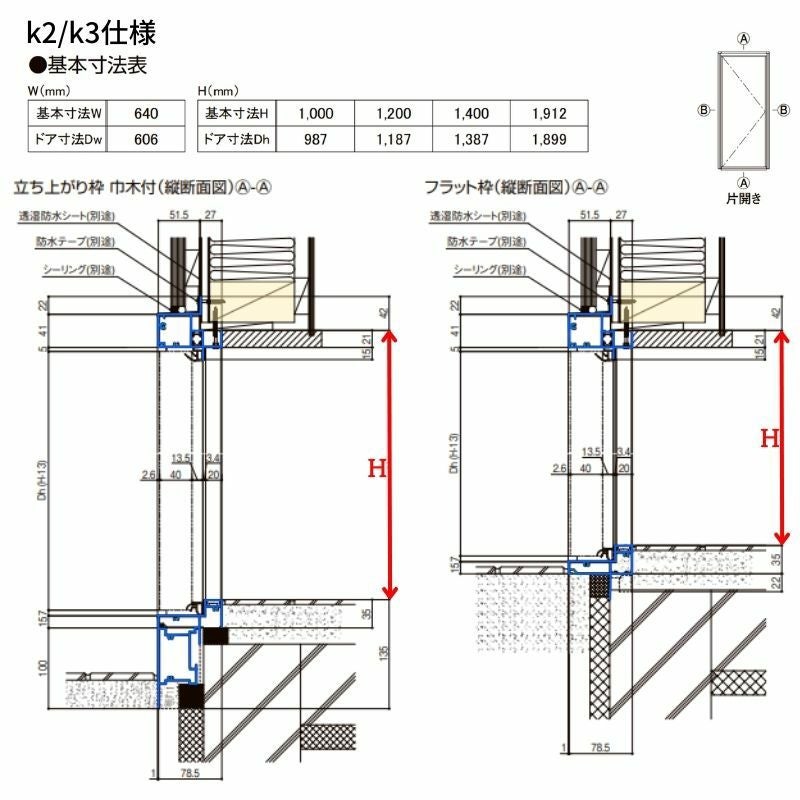 外部物置ドア防火戸 k2/k3仕様