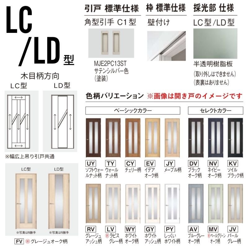 室内引戸 アウトセット納まり 上吊り片引き戸 ベリティス 採光 LD型 幅780/650×高さ2035mm 壁付け スタンダード 室内ドア 建具 交換 おしゃれ パナソニック DIY