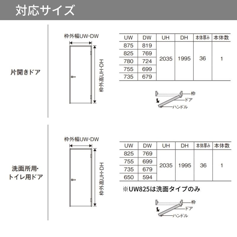 パナソニック ベリティス 片開きドア 採光タイプ LD型 スタンダードレーベル UW735/755/780/825/875×UH2035mm 固定枠 2ｍ高 Panasonic 内装ドア 建具 DIY