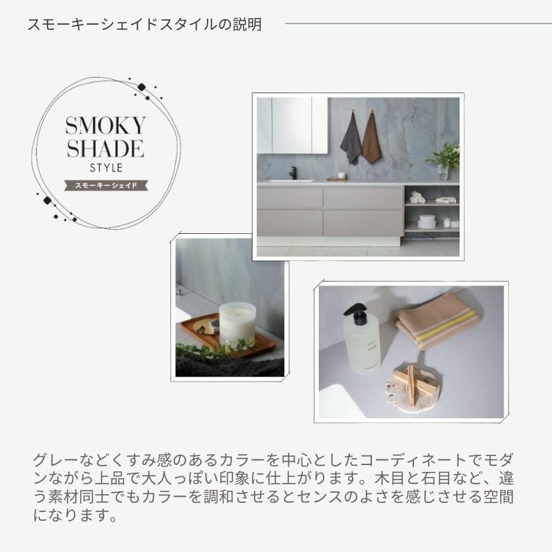 洗面化粧台 スマートサニタリー Plan SS-03 W900×D530×H1900mm スモーキーシェイド シャワー付混合栓 アイカ AICA 洗面台 おしゃれ リフォーム