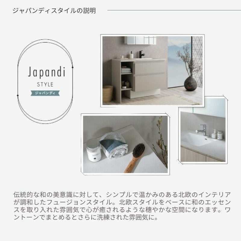 洗面化粧台 スマートサニタリー Plan JN-01L/R W1220×D530×H1900mm ジャパンディ ホース混合栓 アイカ AICA 洗面台 おしゃれ リフォーム