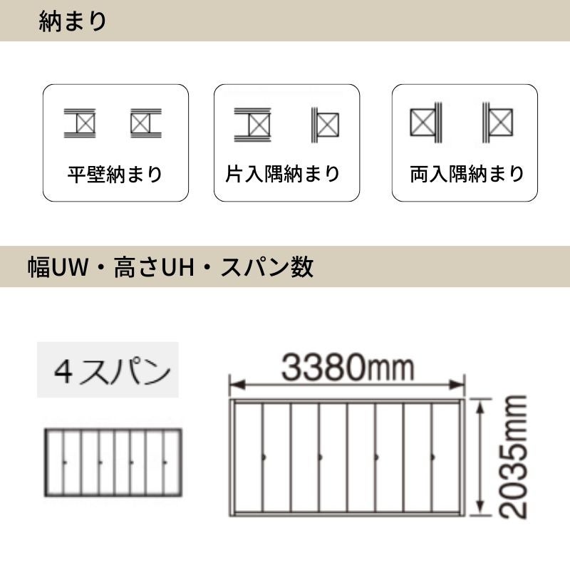 パナソニック ベリティス クローゼットドア 折れ戸 8枚 PS型 (ハサマナイズ) UW3380 UH7尺(2035) レールあり 収納 建具 リフォーム DIY Panasonic