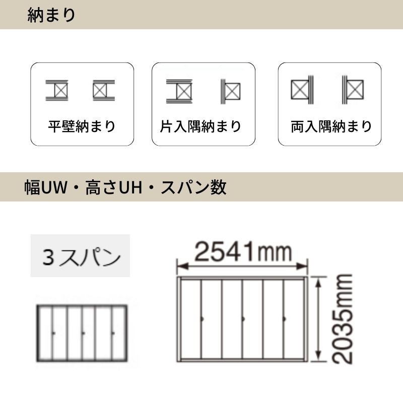 パナソニック ベリティス クローゼットドア 折れ戸 6枚 PS型 (ハサマナイズ) UW2541 UH7尺(2035) レールあり 収納 建具 リフォーム DIY Panasonic
