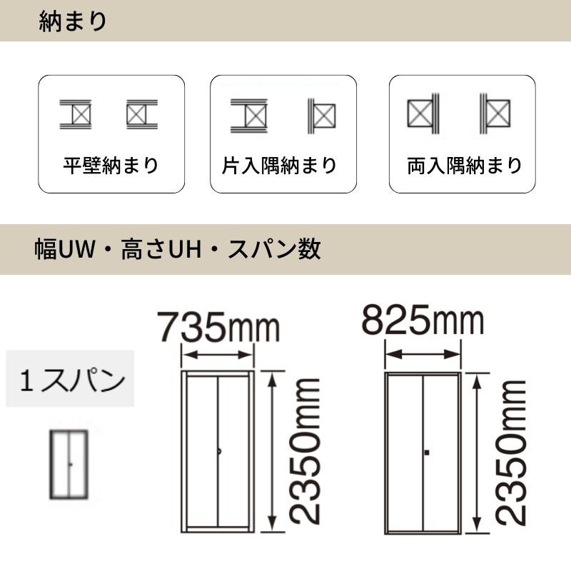 パナソニック ベリティス クローゼットドア 折れ戸 2枚 PA型 (フラット) UW735 UH8尺(2350) ノンレール 収納 建具 リフォーム DIY Panasonic