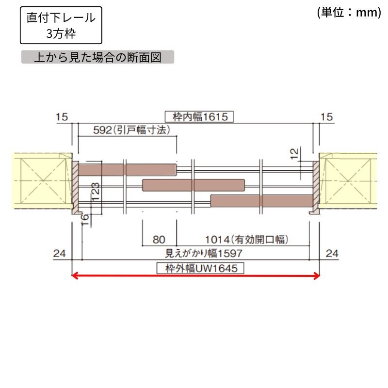 パナソニック ベリティス クローゼットドア 3枚連動引き戸 UW1645×UH2035(7尺) PA型 (フラットタイプ) 押入 引戸 収納 建具 おしゃれ リフォーム DIY Panasonic