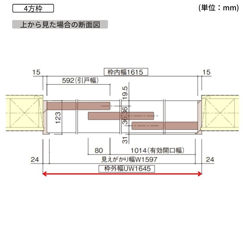 パナソニック ベリティス クローゼットドア 3枚連動引き戸 UW1645×UH2350(8尺) PA型 (フラットタイプ) 押入 引戸 収納 建具 おしゃれ リフォーム DIY Panasonic