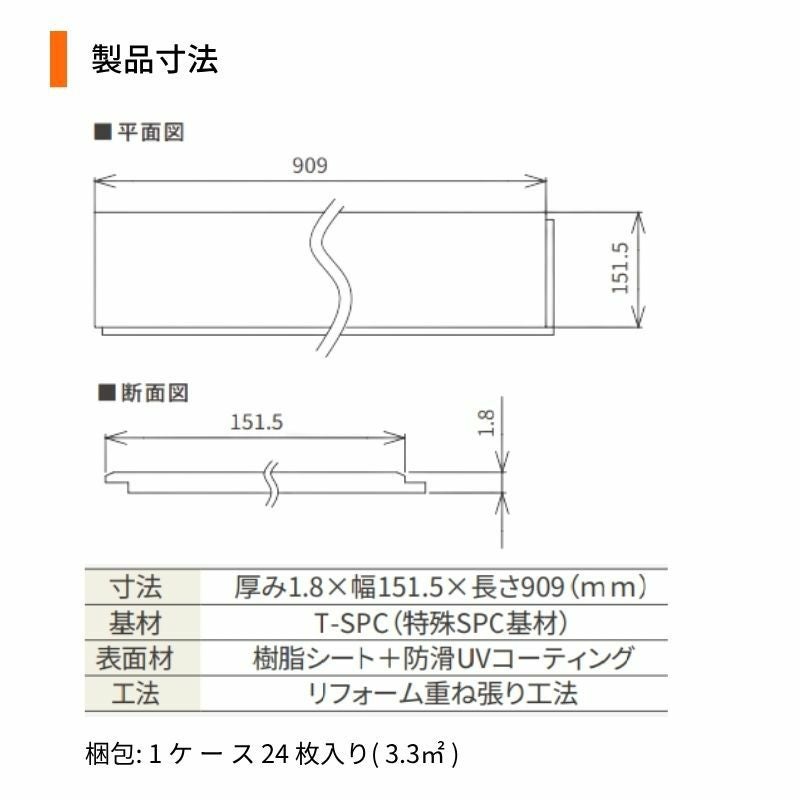 フロア重ね張り材 リノバうわばReフロア (24枚/1坪) (両面テープ/専用接着剤セット) LIXIL リクシル 自宅・賃貸・マンション向け簡単 DIY 床材 リフォーム