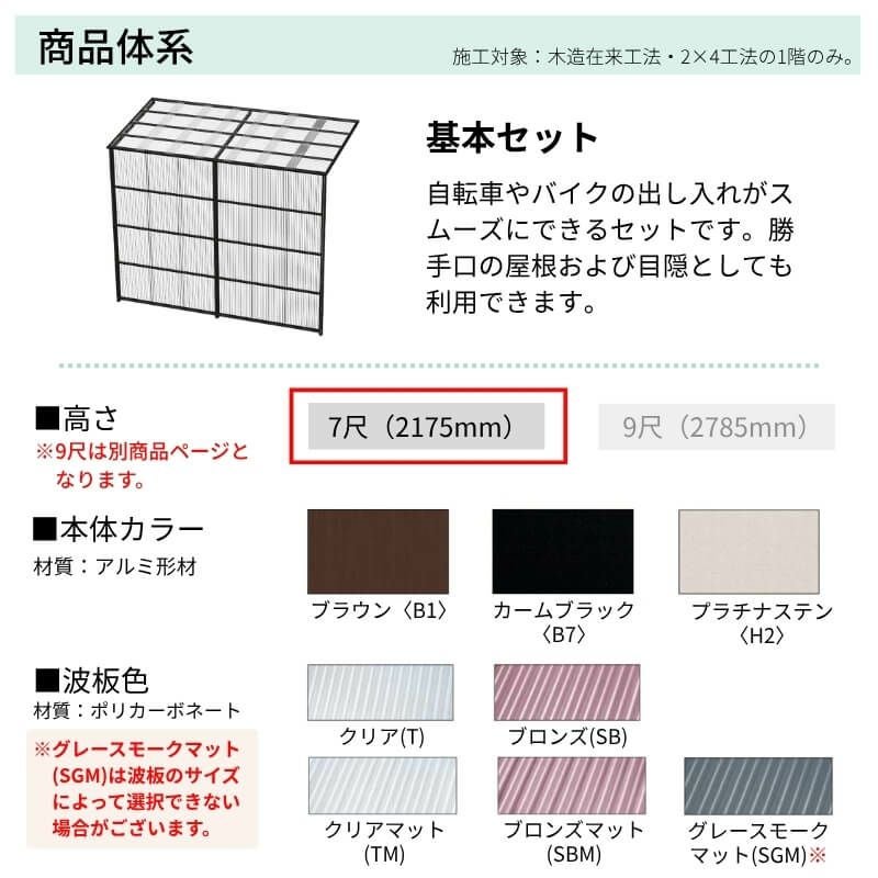 ストックヤードⅡ YKKap 1818 1間×六尺 間口L1830×奥行D1745×高さH2175mm 基本セット 単体タイプ ykk 積雪50cm地域用 1500N/㎡ 物置