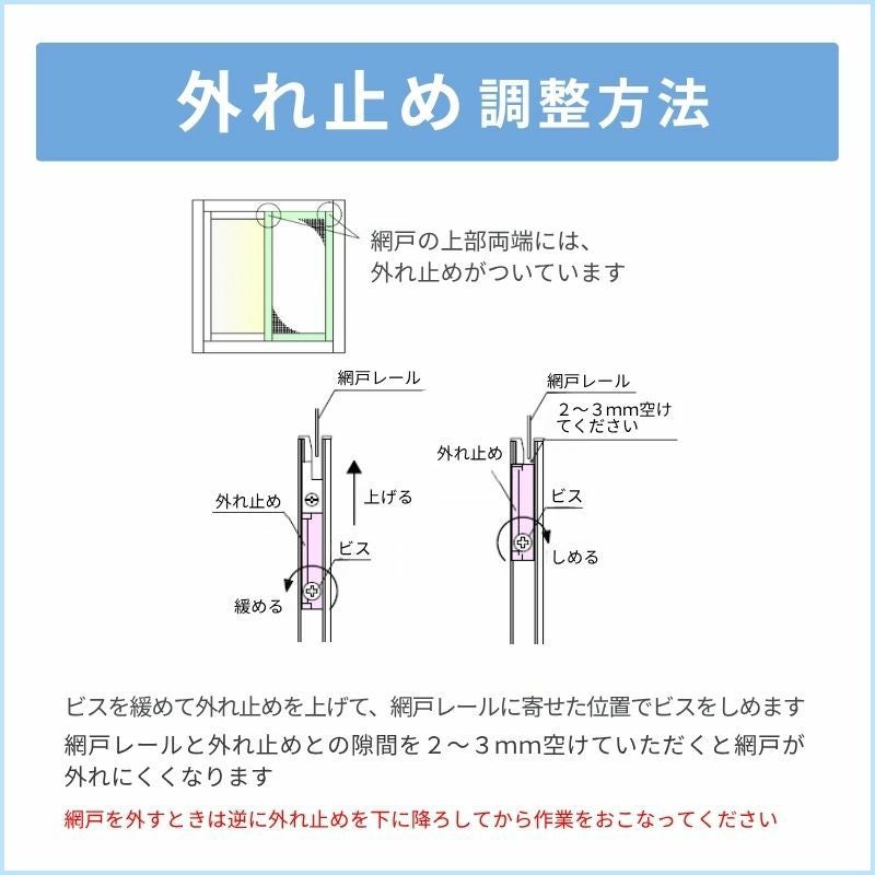 かんたん網戸 幅W491~590mm 高さH1241~1290mm 引き違い窓用 可動網戸 スライド式 2枚建用 汎用 網戸交換 簡単設置…