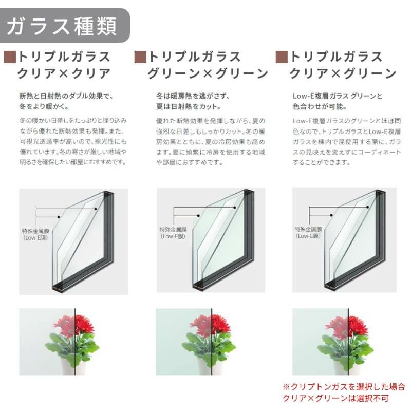 高所用横すべり出し窓 06903 EW (TG) W730×H370mm 樹脂サッシ アングル無 トリプルガラス ガス入り リクシル LIXILトステム ＥＷ 高断熱サッシ リフォーム