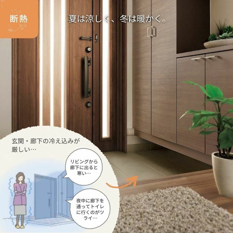 【工事パック】 リフォーム用玄関ドア リシェント3 片開きドア ランマなし M27型 断熱仕様 k2仕様 W714～977×H2044～2439mm リクシル/LIXIL 工事保証付