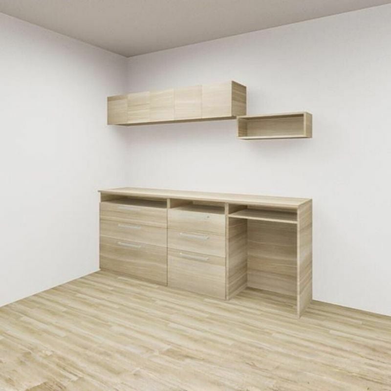 カップボード カグタス収納 間口210cm(90+60+60cm) フロアカウンター キッチンボード カウンター高さ85cm 奥行45cm W2100mm クリナップ  食器棚 壁面収納家具
