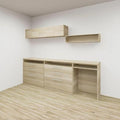 カップボード カグタス収納 間口240cm(90+90+60cm) フロアカウンター キッチンボード カウンター高さ85cm 奥行45cm W2400mm クリナップ  食器棚 壁面収納家具