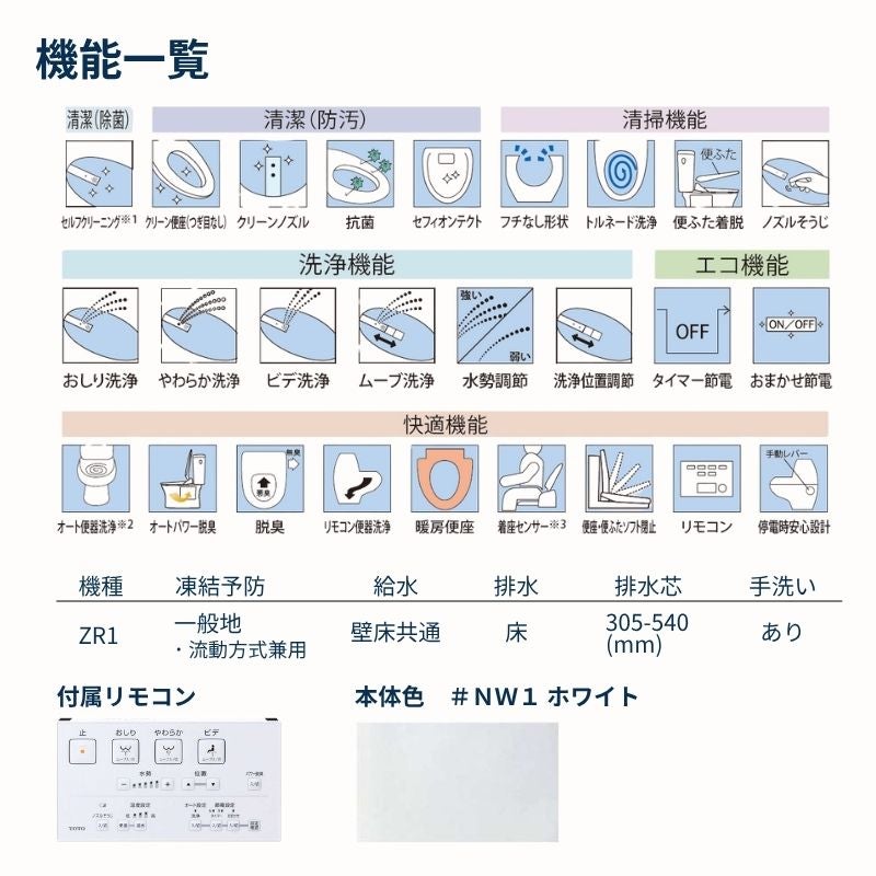 【在庫限り】【リモデル対応】 TOTO トイレ ZR1 床排水 ウォシュレット一体形便器 手洗い付 ces9155m#nw1  節水 エコ シャワートイレ シンプル デザイン リフォーム DIY