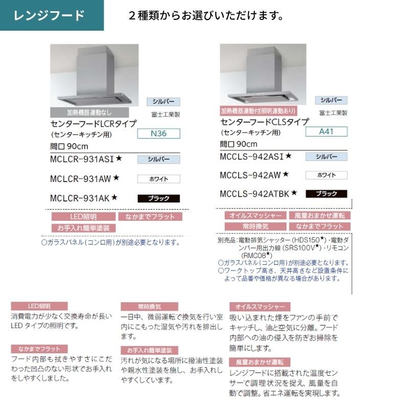 システムキッチン シエラ W2748mm アイランド I型基本プラン 食洗機無し 間口274.8cm 奥行97/75cm グループ2 リクシ…