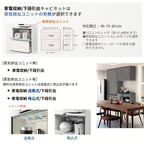 26年新モデル カップボード ノクト 食器棚 間口180cm(60+60+60)cm 壁付型 ハイフロアキャビネット カウンター高さ99cm 奥行45cm W1800mm リクシル グループ3
