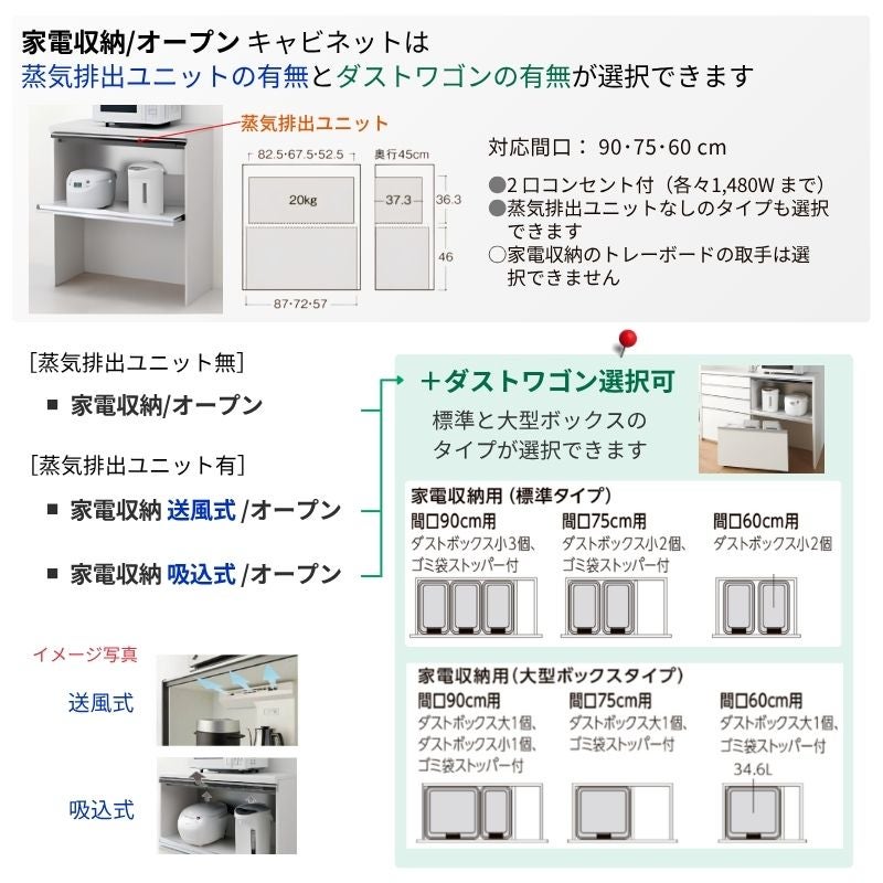 26年新モデル カップボード ノクト 食器棚 間口210cm(90+75+45)cm 壁付型 ハイフロアキャビネット カウンター高さ99cm 奥行45cm W2100mm リクシル グループ3