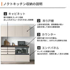26年新モデル カップボード ノクト 食器棚 間口210cm(90+90+30)cm 壁付型 ハイフロアキャビネット カウンター高さ99cm 奥行45cm W2100mm リクシル グループ4