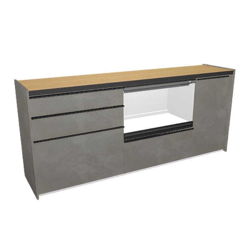 26年新モデル カップボード ノクト 食器棚 間口195cm(75+75+45)cm 壁付型 フロアキャビネット カウンター高さ85cm 奥行45cm W1950mm LIXIL リクシル グループ2
