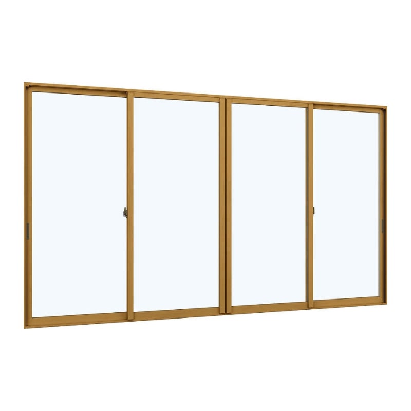 内窓 二重窓 YKK ウチリモ 4枚建 引違い窓 単板ガラス 組子なし 和紙調 3mm W3001～3500 H601～1000mm YKKap 断熱 防音 結露対策 マンション 薄型 サッシ