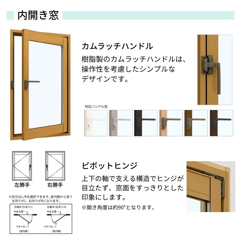 二重窓 内窓 YKK ウチリモ 内開き窓 安全合わせLow-E複層ガラス W701～800 H360～900mm YKKap 断熱 防音 結露対策 マンション 薄型 サッシ