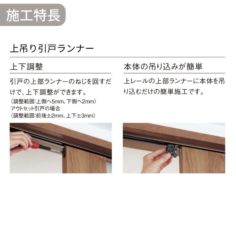 【オーダーサイズ】室内引戸 アウトセット納まり 2枚両引き戸 ベリティス MP型 UW幅1106～1560×UH高さ1645～2359mm 壁付け 半透明樹脂板 建具 交換 パナソニック DIY
