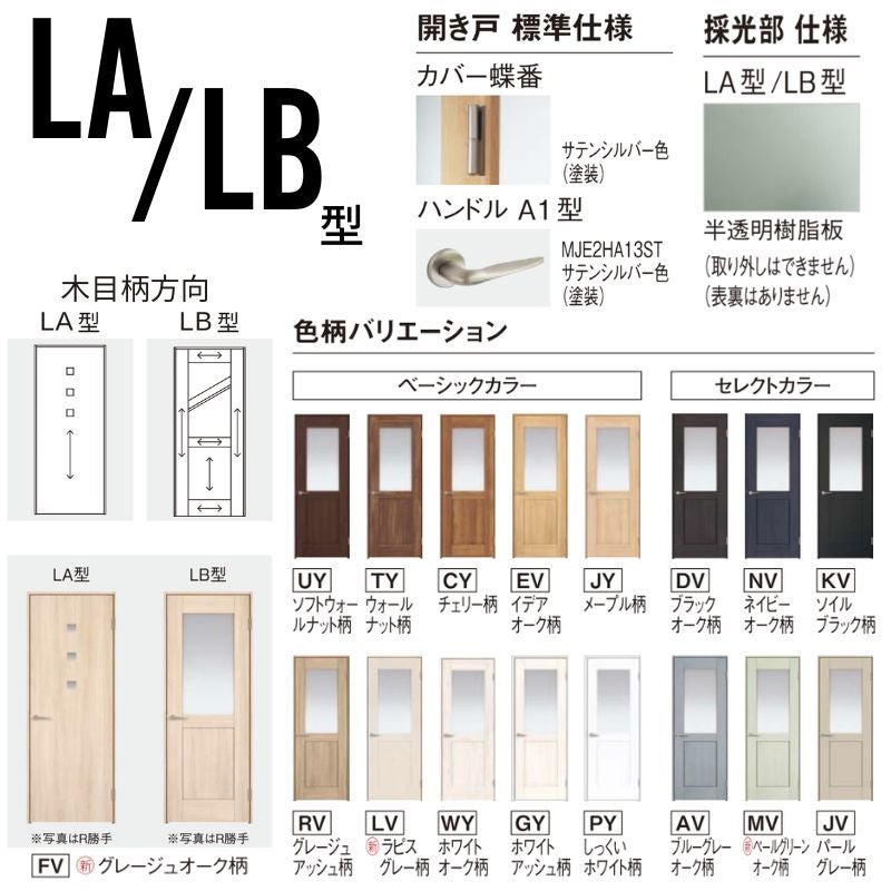 【ハイドア/2.4m高】パナソニック ベリティス 片開きドア 採光タイプ LA型 スタンダードレーベル UW735/755/780/825/875 固定枠 Panasonic 内装ドア 建具 DIY