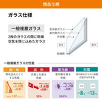 【工事パック/2年間保証付き】 YKKap 内窓 二重窓 ウチリモ 2枚建 引違い窓 一般複層ガラス リフォーム 二重サッシ 引き違い窓【※一部関西エリア限定】
