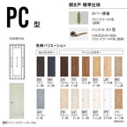 パナソニック ベリティス 片開きドア クラフトレーベル パネルタイプ PC型 UW735/755/780/825/875×UH2035mm 固定枠 2ｍ高 Panasonic 内装ドア 建具 DIY