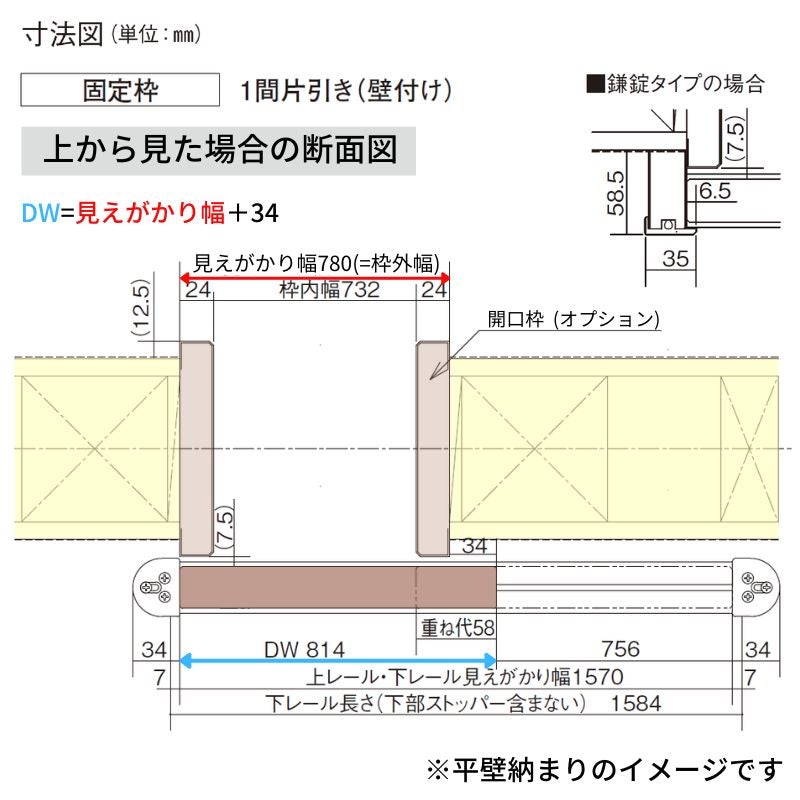 室内引戸 Y戸車引戸 アウトセット納まり ベリティス PD型 見えがかり幅780mm×UH2035mm 壁付け スタンダードレーベル パナソニック おしゃれ リフォーム DIY