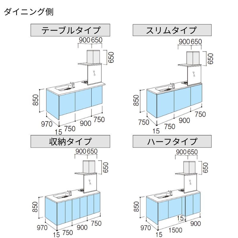 システムキッチン リクシル ノクト ペニンシュラI型 W2424mm 基本プラン 3口コンロ 間口幅242.4×奥行75/97cm 食洗機なし グループ2 LIXIL 流し台 リフォーム