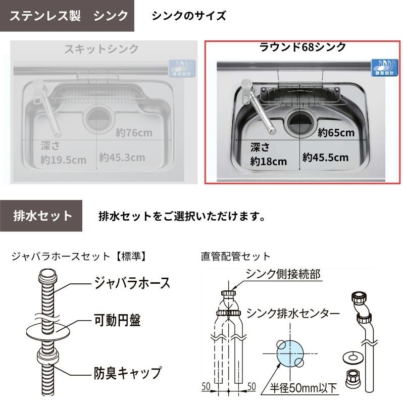 システムキッチン リクシル ノクト アイランドI型 W1998mm 基本プラン 3口コンロ 間口幅199.8×奥行75/97cm 食洗機なし グループ3 LIXIL 流し台 リフォーム