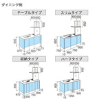 システムキッチン リクシル ノクト アイランドI型 W1998mm 基本プラン 3口コンロ 間口幅199.8×奥行75/97cm 食洗機付 グループ2 LIXIL 流し台 リフォーム