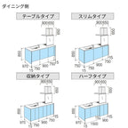 システムキッチン リクシル ノクト アイランドI型 W2448mm 基本プラン 3口コンロ 間口幅244.8×奥行75/97cm 食洗機付 グループ1 LIXIL 流し台 リフォーム