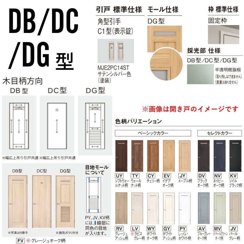 室内引戸 Y戸車引戸 アウトセット納まり ベリティス DG型 見えがかり幅780mm×UH2035mm 壁付け スタンダードレーベル パナソニック おしゃれ リフォーム DIY